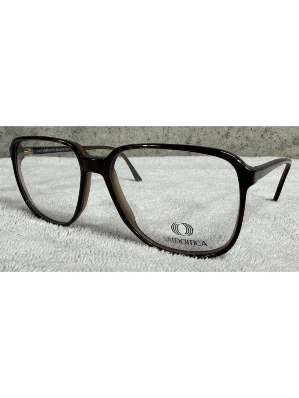 Vintage VALDOTTICA Italy Mod. 0560 920 Havana Brown Square Eyeglasses 58-16-140